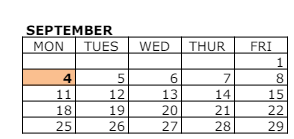 District School Academic Calendar for Montebello Intermediate for September 2023