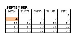 District School Academic Calendar for Vail High (CONT.) for September 2023