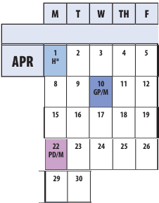 District School Academic Calendar for Roscoe R. Nix Elementary for April 2024