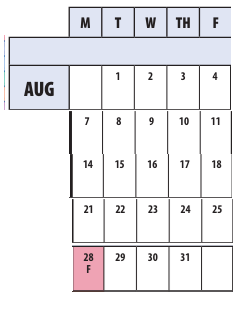 District School Academic Calendar for Roscoe R. Nix Elementary for August 2023