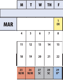 District School Academic Calendar for Roscoe R. Nix Elementary for March 2024
