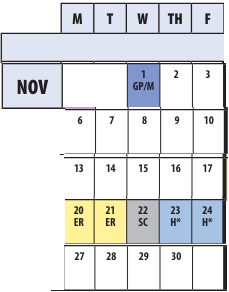 District School Academic Calendar for Roscoe R. Nix Elementary for November 2023