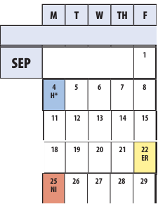 District School Academic Calendar for Roscoe R. Nix Elementary for September 2023
