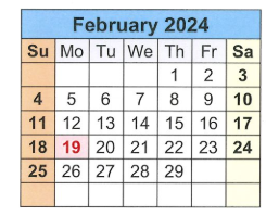 District School Academic Calendar for Loveless Academic Magnet Program High School for February 2024
