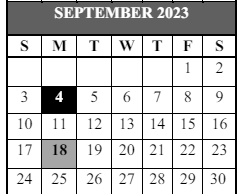 District School Academic Calendar for Wayland Bonds Es for September 2023