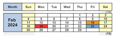 District School Academic Calendar for MT. Diablo Elementary for February 2024