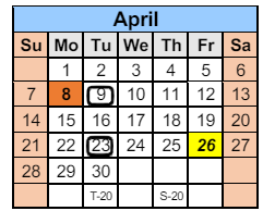District School Academic Calendar for North View Elementary School for April 2024