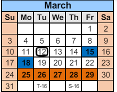 District School Academic Calendar for North View Elementary School for March 2024