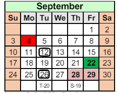 District School Academic Calendar for North View Elementary School for September 2023