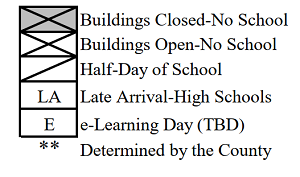 District School Academic Calendar Legend for Steeple Run Elem School