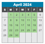 District School Academic Calendar for A Z Kelley Elementary School for April 2024