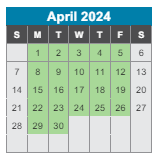 District School Academic Calendar for Hunters Lane Comprehensive High School for April 2024