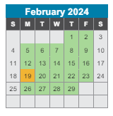 District School Academic Calendar for A Z Kelley Elementary School for February 2024