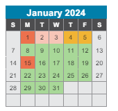 District School Academic Calendar for John Early Paideia Middle Magnet School for January 2024