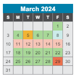 District School Academic Calendar for Hunters Lane Comprehensive High School for March 2024