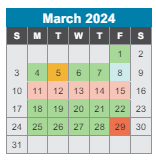 District School Academic Calendar for A Z Kelley Elementary School for March 2024