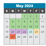 District School Academic Calendar for John Early Paideia Middle Magnet School for May 2024