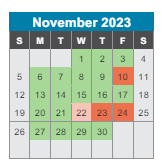 District School Academic Calendar for A Z Kelley Elementary School for November 2023