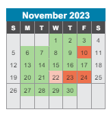 District School Academic Calendar for Apollo Middle School for November 2023