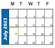 District School Academic Calendar for Maple Mountain High for July 2023