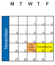 District School Academic Calendar for Maple Mountain High for November 2023