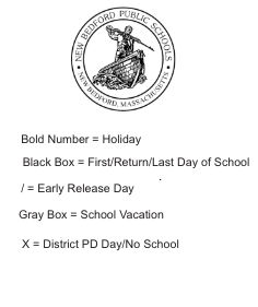 District School Academic Calendar Legend for James B Congdon