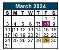 District School Academic Calendar for New Caney High School for March 2024