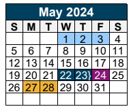 District School Academic Calendar for Bens Branch Elementary for May 2024
