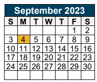 District School Academic Calendar for Aikin Elementary for September 2023