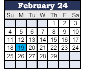 District School Academic Calendar for Parker Elementary School for February 2024