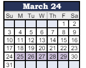 District School Academic Calendar for Parker Elementary School for March 2024
