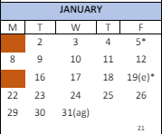 District School Academic Calendar for Christopher Columbus Academy for January 2024