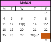 District School Academic Calendar for Christopher Columbus Academy for March 2024