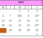 District School Academic Calendar for Christopher Columbus Academy for May 2024