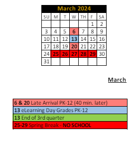 District School Academic Calendar for Hinkle Creek Elementary Sch for March 2024