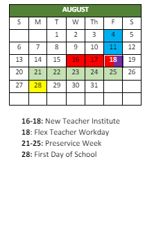 District School Academic Calendar for Tidewater Park ELEM. for August 2023