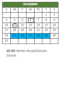 District School Academic Calendar for Tidewater Park ELEM. for December 2023