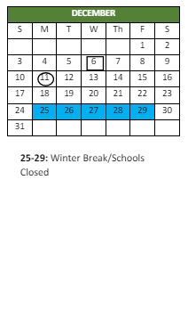 District School Academic Calendar for Larrymore ELEM. for December 2023