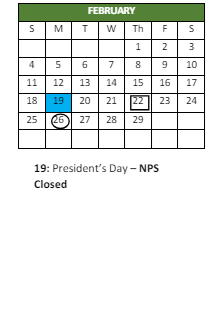 District School Academic Calendar for Tidewater Park ELEM. for February 2024