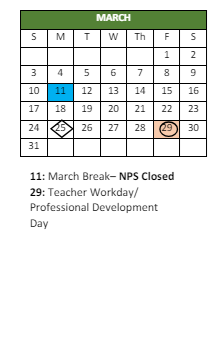 District School Academic Calendar for Tidewater Park ELEM. for March 2024