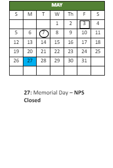 District School Academic Calendar for Tidewater Park ELEM. for May 2024