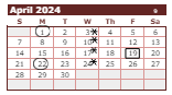 District School Academic Calendar for Grant Elementary School for April 2024