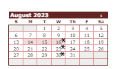 District School Academic Calendar for Grant Elementary School for August 2023