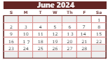 District School Academic Calendar for Grant Elementary School for June 2024