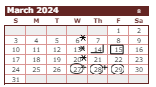 District School Academic Calendar for Grant Elementary School for March 2024