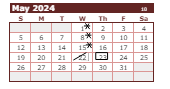 District School Academic Calendar for Grant Elementary School for May 2024