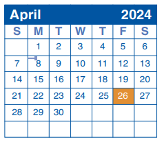 District School Academic Calendar for Jose M Lopez Middle for April 2024