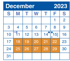 District School Academic Calendar for Alter Middle for December 2023
