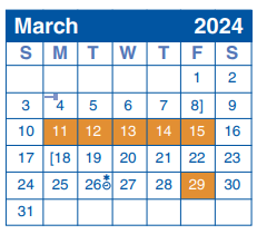 District School Academic Calendar for Roan Forest Elementary School for March 2024