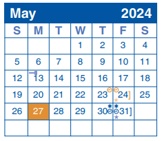 District School Academic Calendar for Alter Middle for May 2024